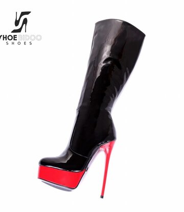 Giaro Black & red shiny Giaro ultra "Galana" knee boots