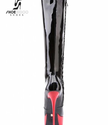 Giaro Black & red shiny Giaro ultra "Galana" knee boots