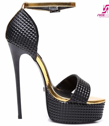 Giaro Schwarz-goldene 3D Giaro "Galana" Sandalen