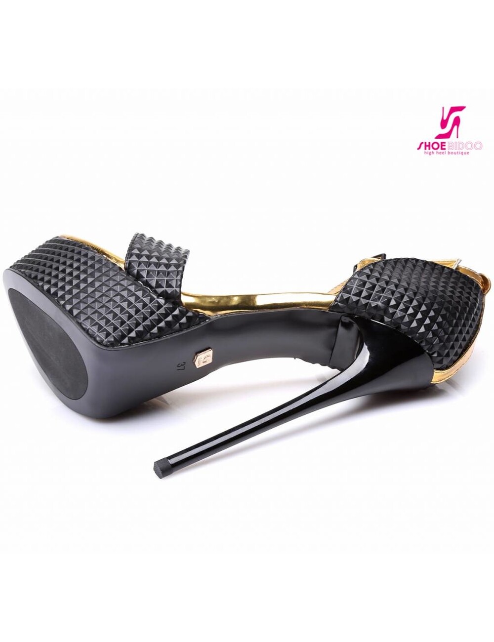 Giaro Schwarz-goldene 3D Giaro "Galana" Sandalen