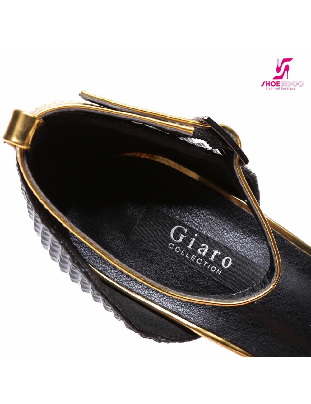 Giaro Black & gold 3D Giaro "Galana" sandals