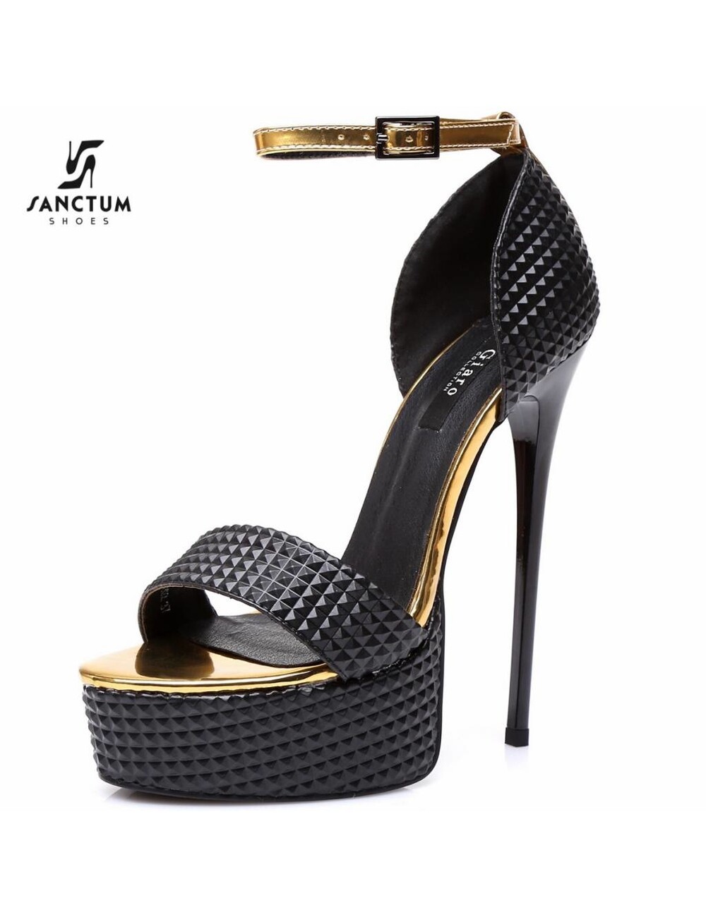 Giaro Black & gold 3D Giaro "Galana" sandals