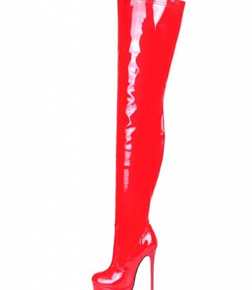Giaro Red shiny Giaro ultra "Galana" thigh boots