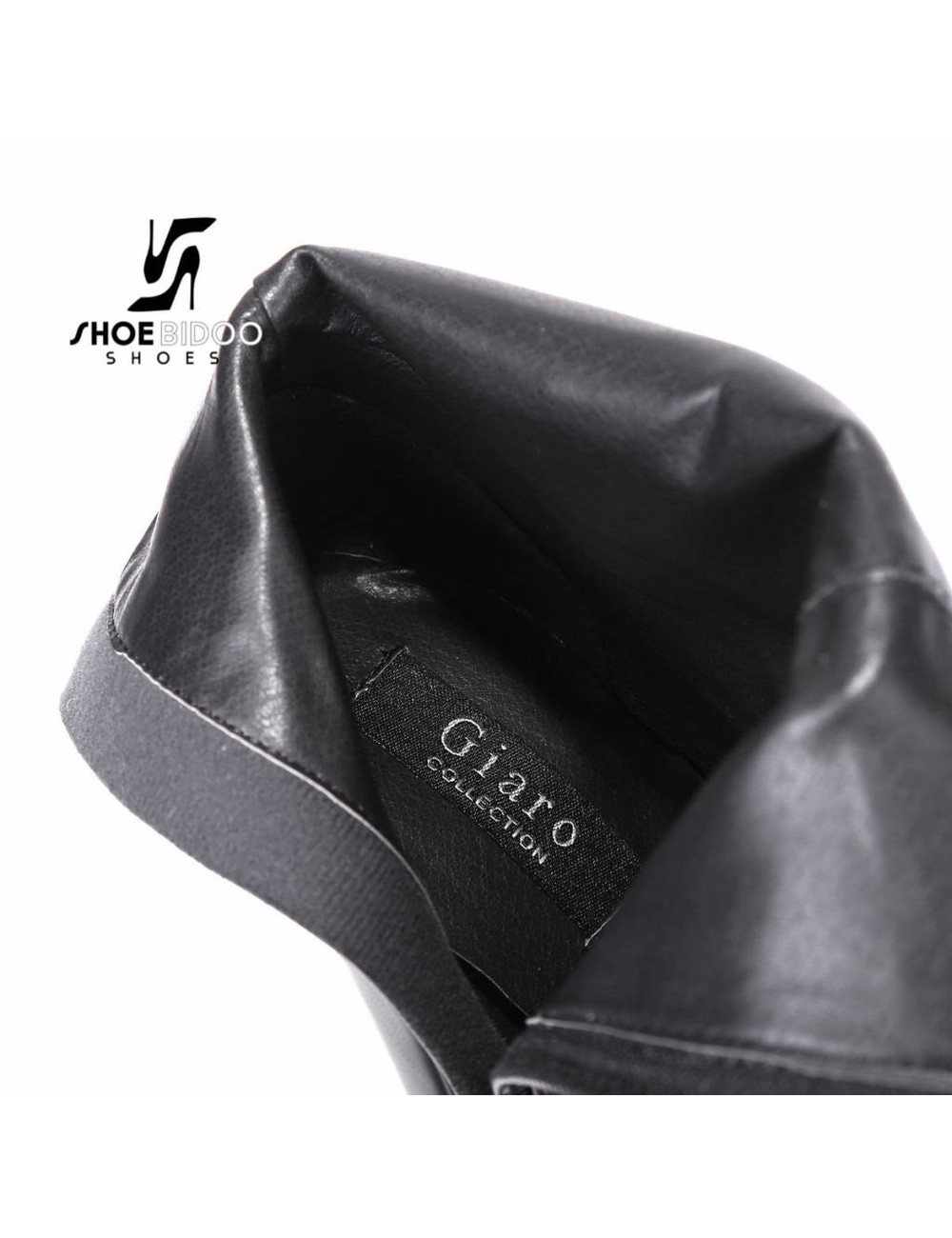 Black SMILE zipper Giaro 16cm high heeled Destroyer ankle boots