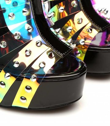 Giaro Multi transparant "Galana" designer ankle boots
