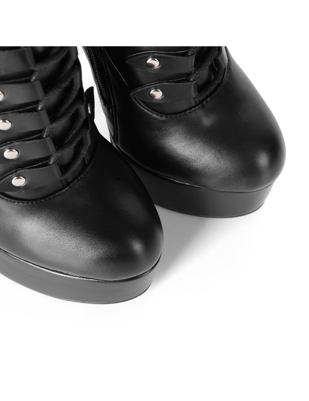 Giaro Black lace-up ultra "Galana MOUCHARD" thigh boots