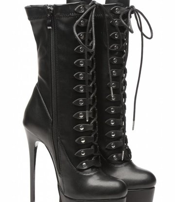 Giaro Black lace-up ultra "Galana MIATLA" ankle boots