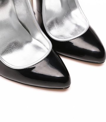 Giaro Schwarze Pumps mit ultrahohen silbernen Metallabsätzen