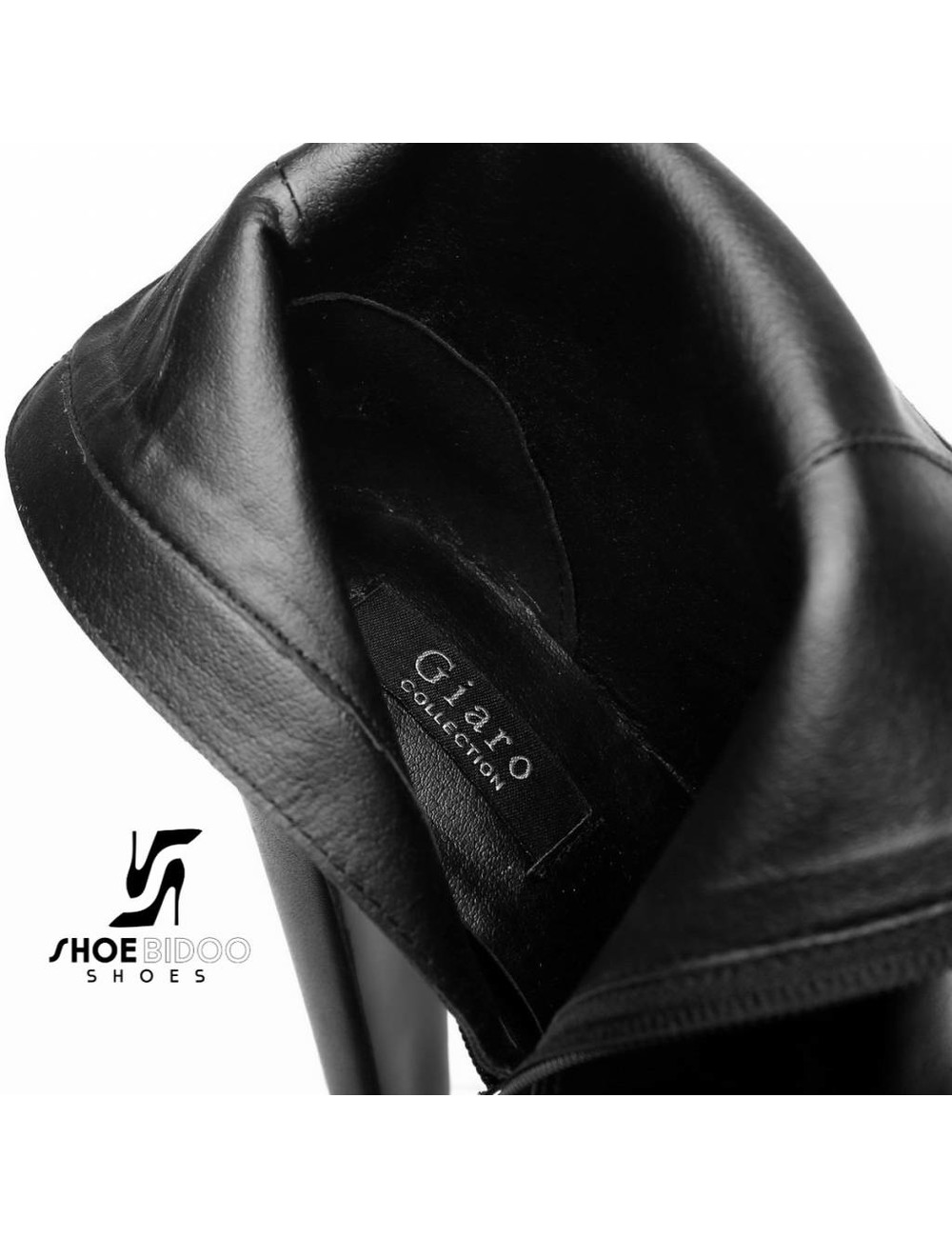 Black SMILE zipper Giaro 16cm high heeled Destroyer ankle boots - Giaro  High Heels