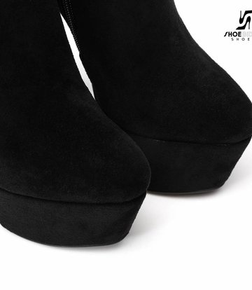 Giaro Black Velour Giaro "Destroyer" ankle boots
