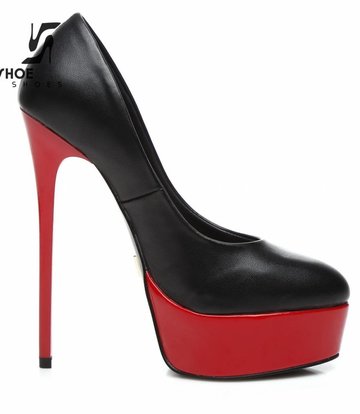 Giaro Black and Red Giaro "Galana" platforms pumps