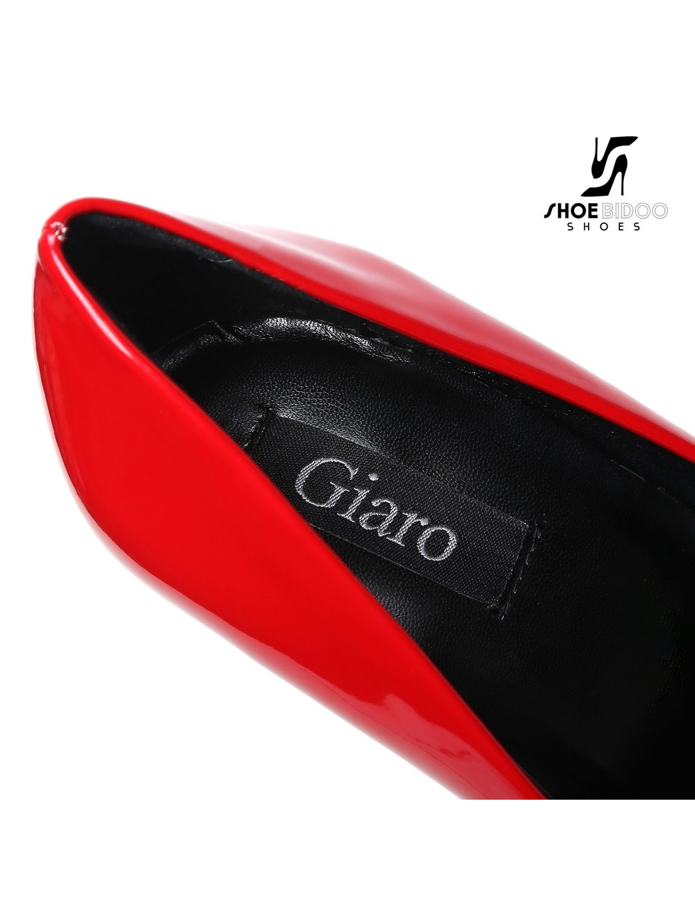 Giaro Red  shiny Giaro "Galana" platform pumps