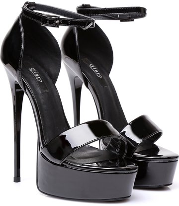 Giaro Black shiny Giaro "Galana" sandals