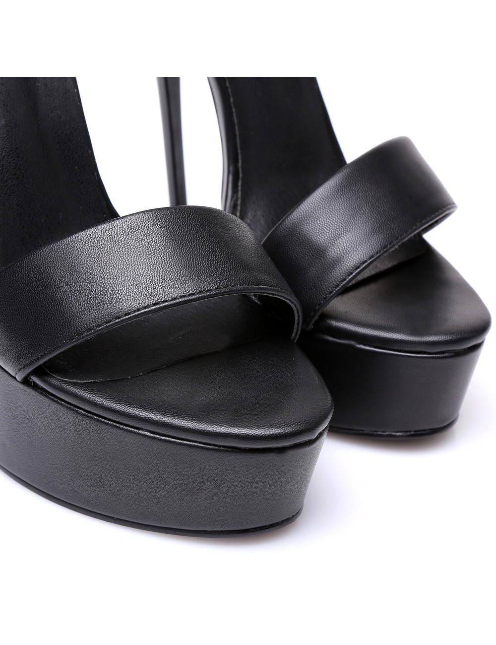 Women's Rowan Black Leather Platform Sandals by Kelsi Dagger BK®