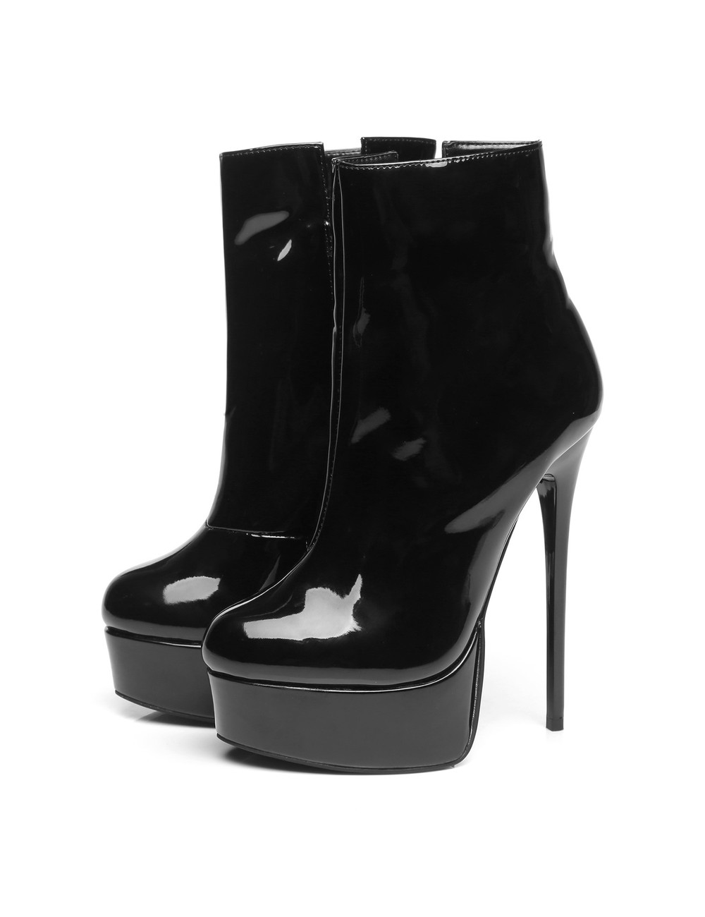 Giaro Black Shiny Giaro "Galana" ankle boots