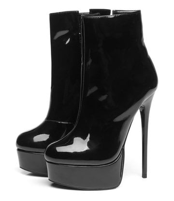 Giaro Black Shiny Giaro "Galana" ankle boots