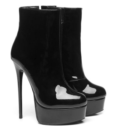 Black Giaro Shiny high 16cm heel ankle boots - Giaro High Heels ...