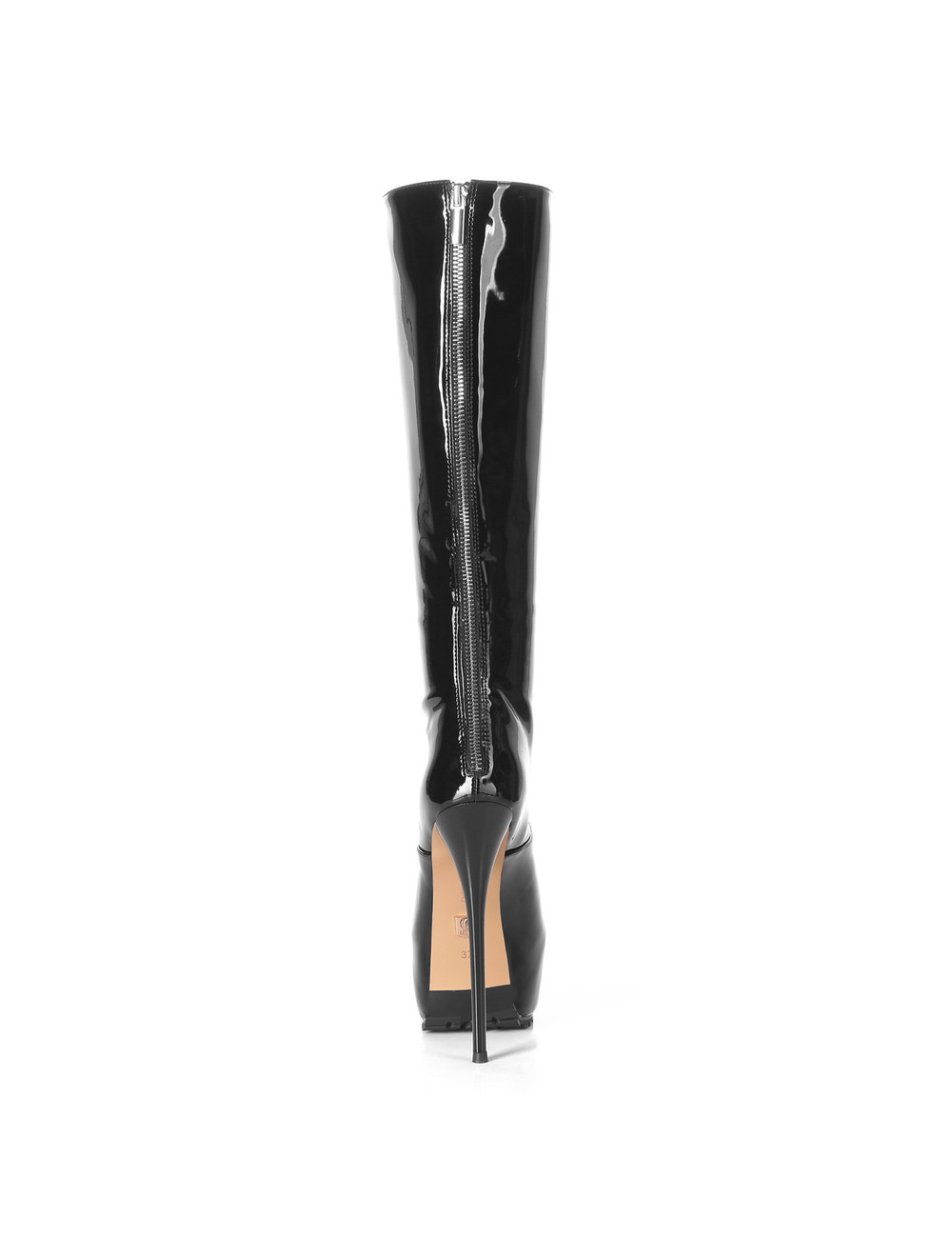 Giaro Giaro Cameron black shiny knee boots - back zipper