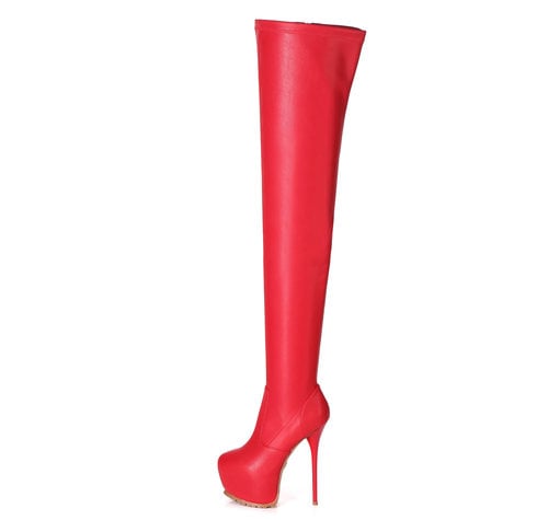 Giaro VIDA | RED MATTE |  PROFILE THIGH BOOTS