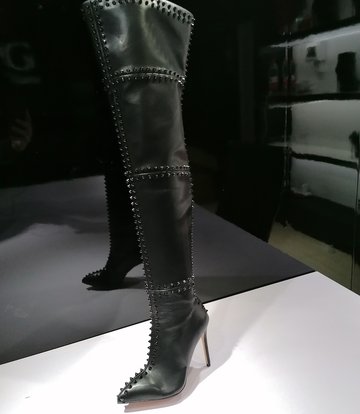 Giaro LUNA thigh high boots with high heels and lots of studs