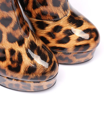 Giaro Shiny Leopard high 16cm heel ankle boots - Giaro High Heels ...