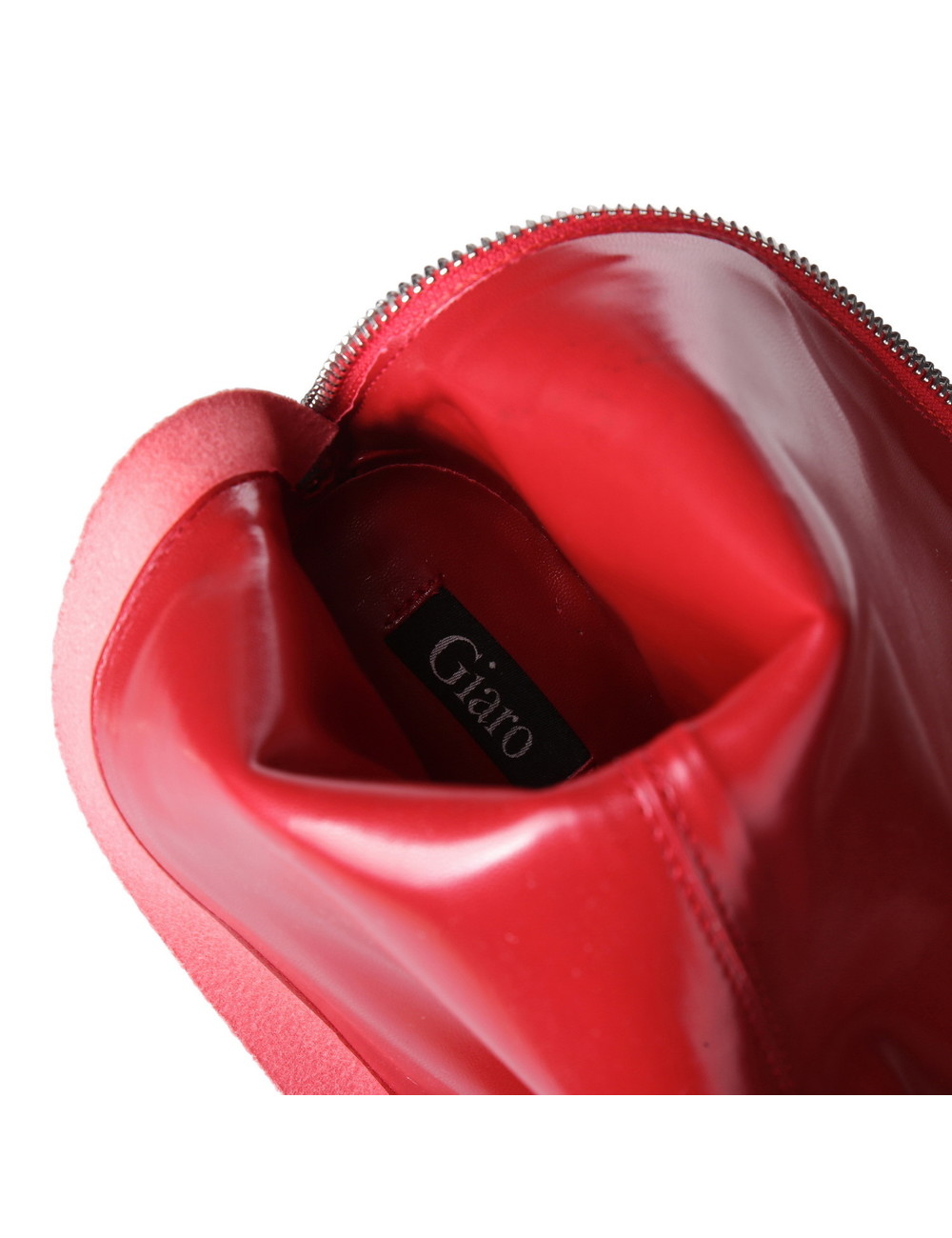 Giaro Giaro Cameron rot glänzende Kniestiefel - Reißverschluss hinten