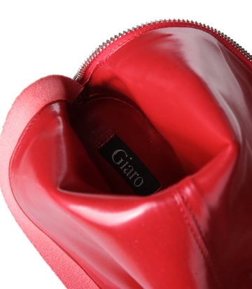 Giaro Giaro Cameron red shiny knee boots - back zipper