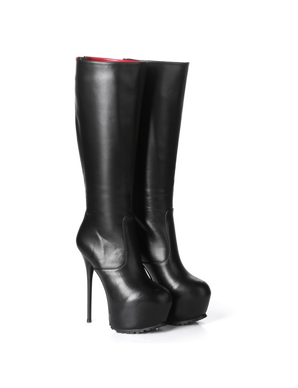 Black SMILE zipper Giaro 16cm high heeled Destroyer ankle boots