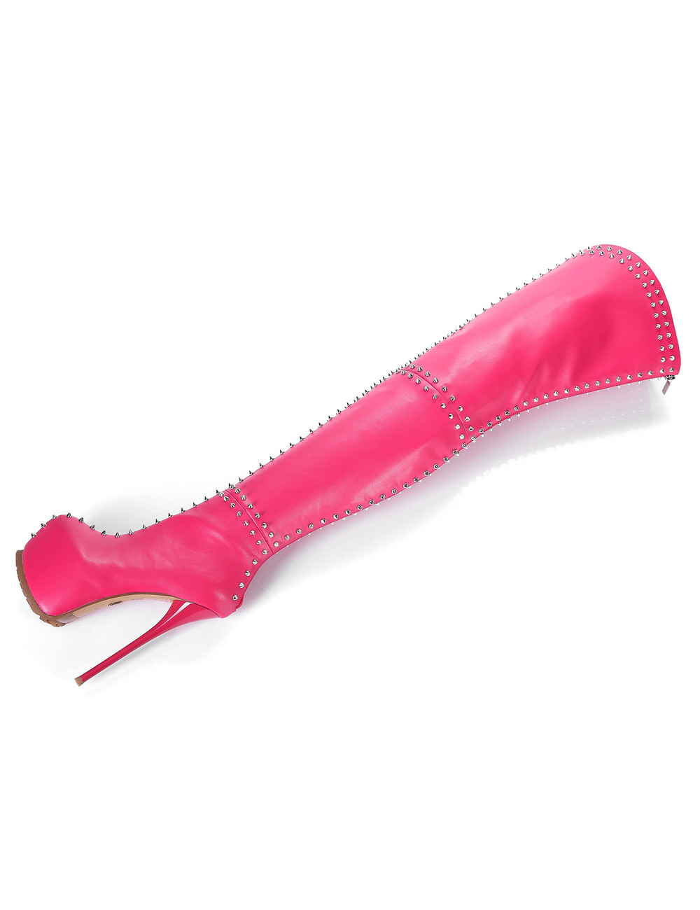 Giaro Giaro SOPHIA fuchsia studded thigh boots profile