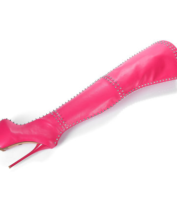 Giaro Giaro SOPHIA fuchsia studded thigh boots profile