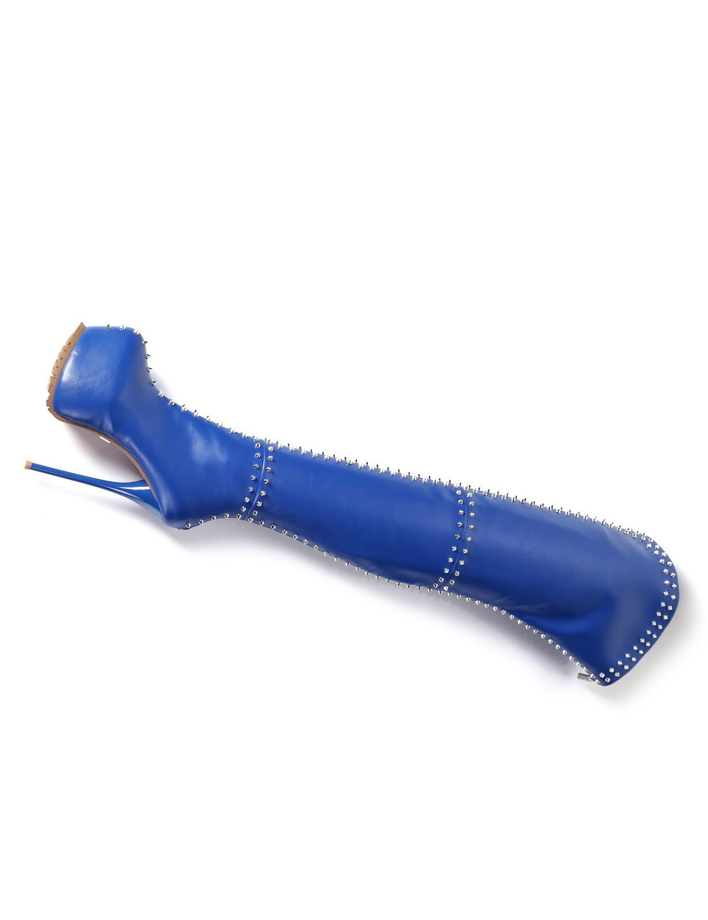 Giaro Giaro SOPHIA blue studded thigh boots profile