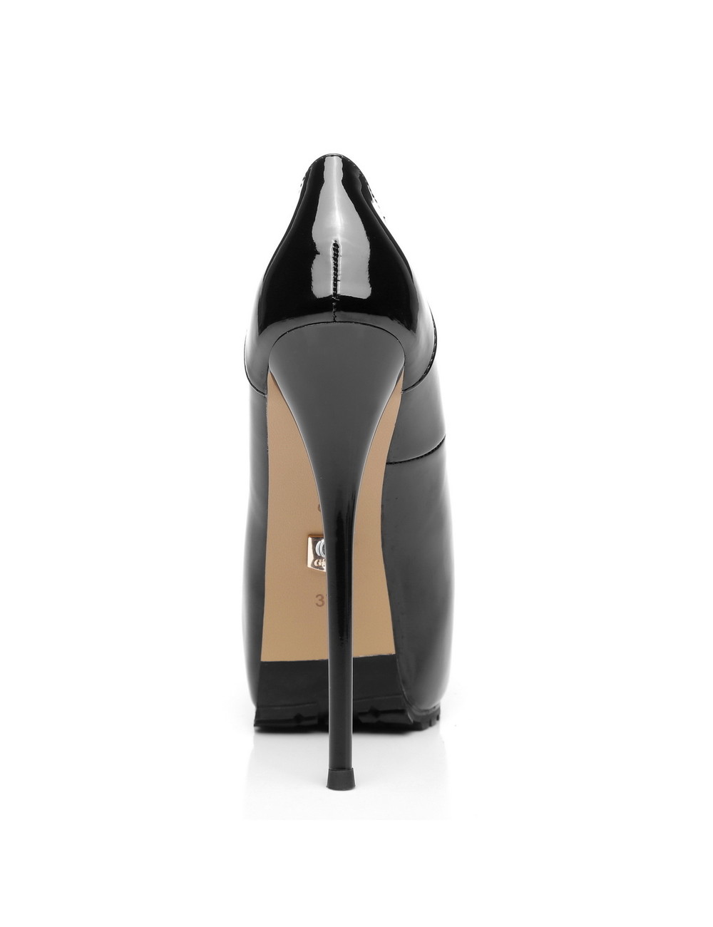 Giaro Black shiny  Giaro "Profile" platform pumps