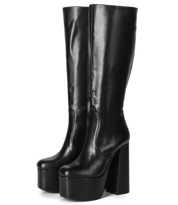 Ellie Tailor by Giaro Black chunky heel "Emmy" knee boots by Ellie