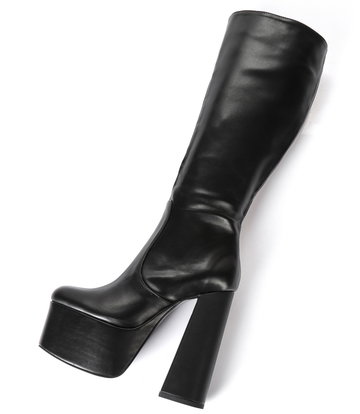 Ellie Tailor by Giaro Schwarze Kniestiefel „Emmy“ mit dickem Absatz von Ellie