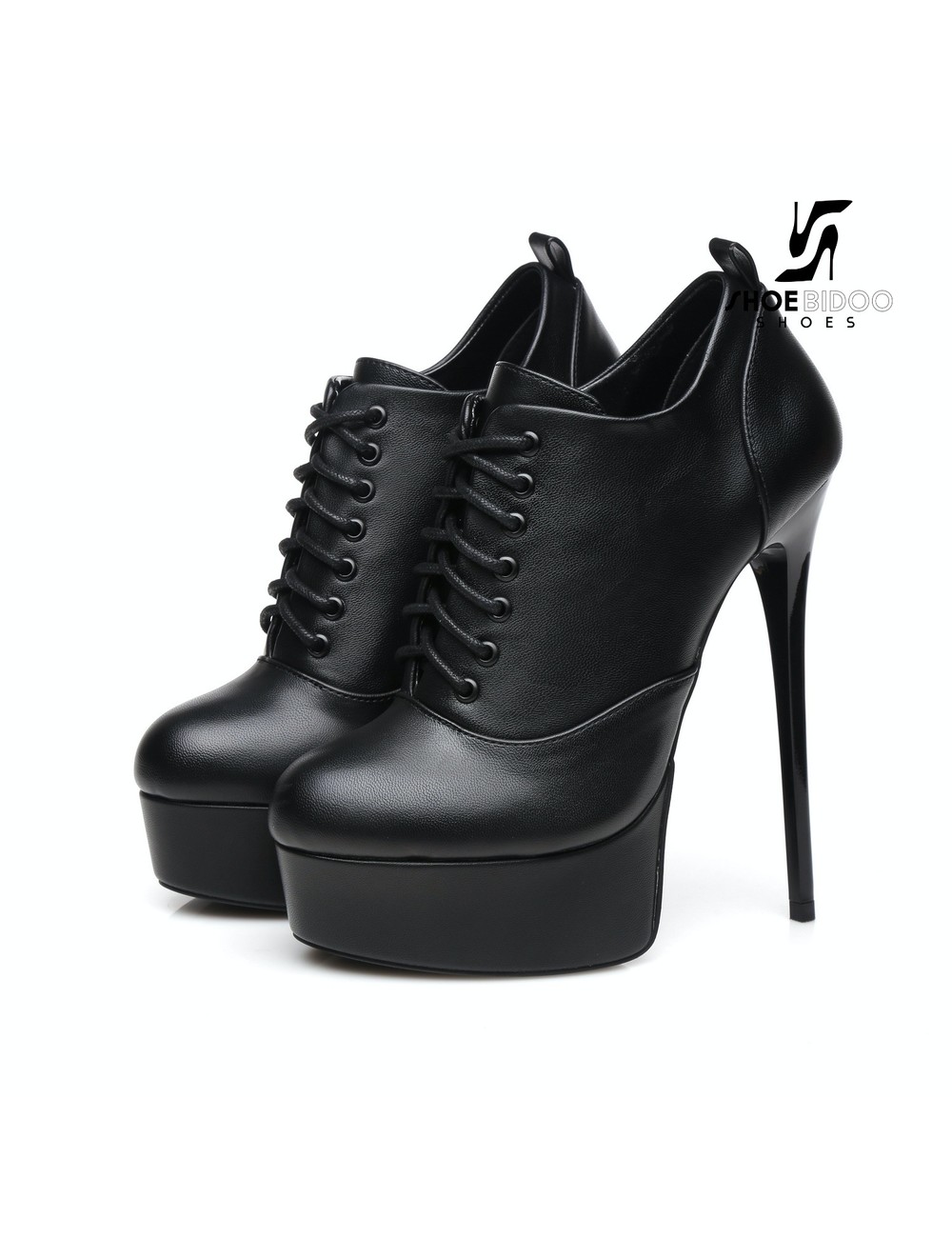 Giaro Black lace-up oxford pumps "Galana" style