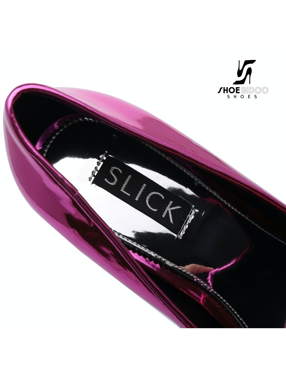 SLICK Liquid FUCHSIA Giaro SLICK ESCALA platform pumps with silver heels