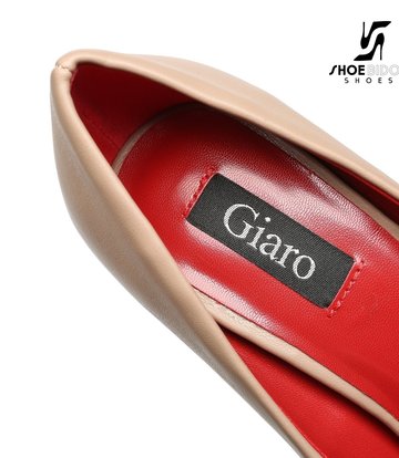 Giaro Giaro Platform pumps SCANT in Taupe with red lining