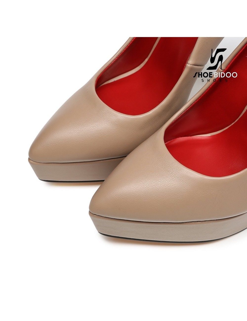Giaro Giaro Platform pumps SCANT in Taupe with red lining