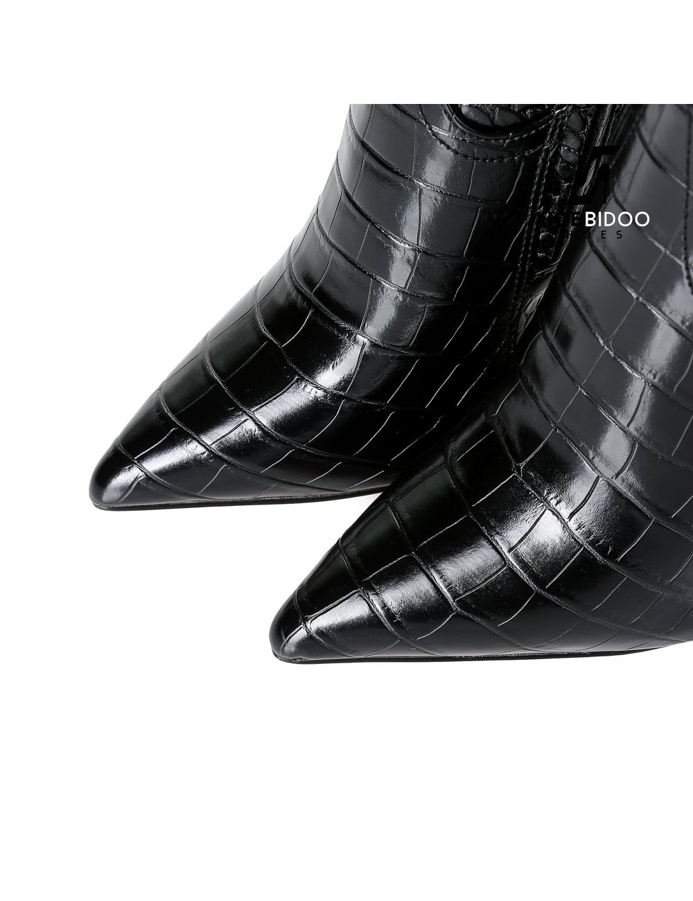 Giaro Giaro Mode Kniestiefel TAKEN in schwarzem Krokodil print