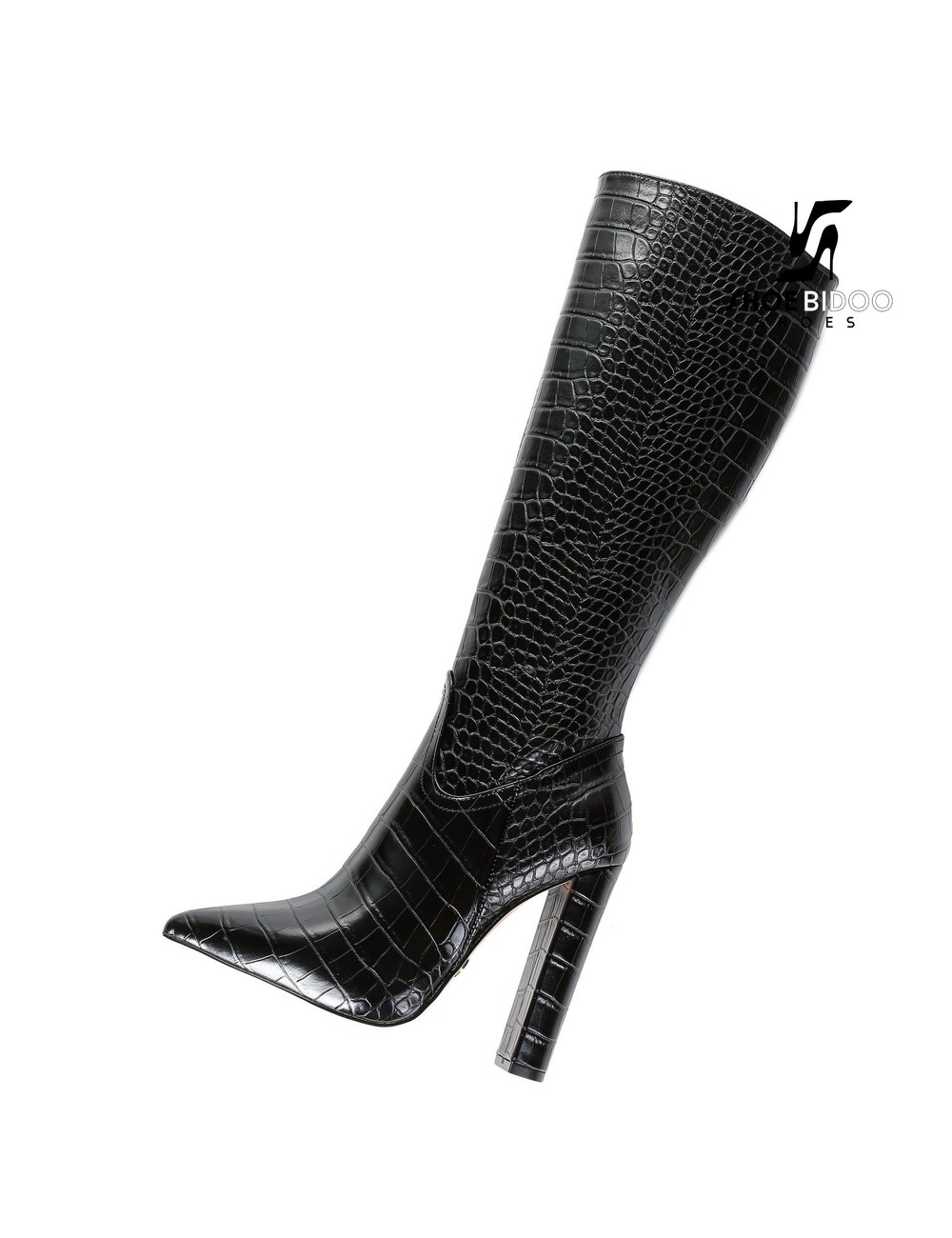 Giaro Giaro fashion knee boots TAKEN in black croc print