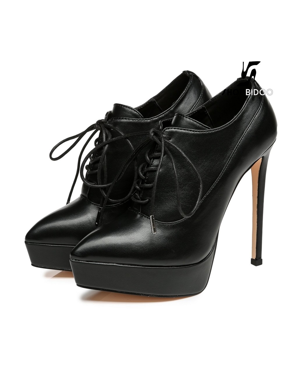 Giaro Giaro Platform lace up pumps SNUG in black with red lining