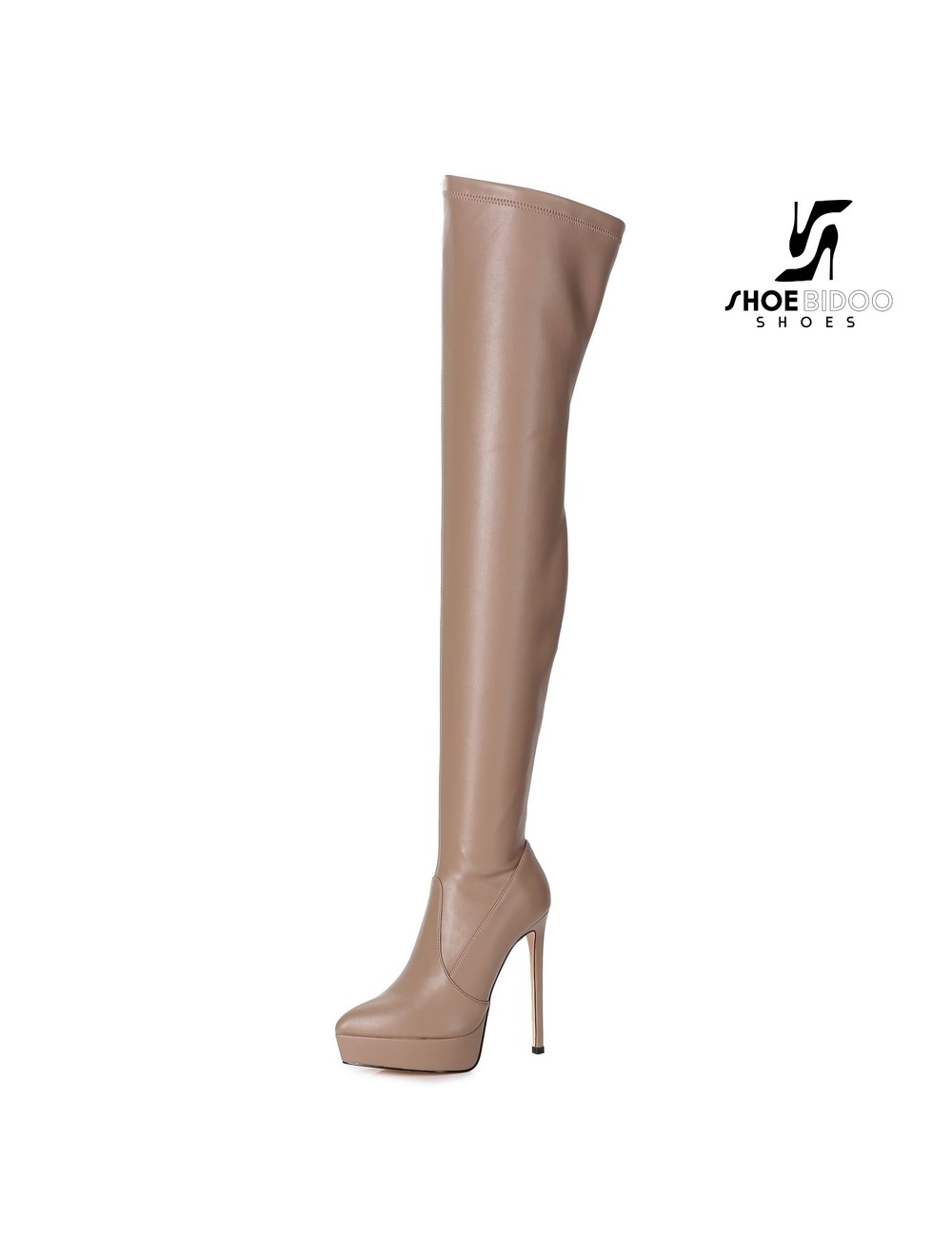 Giaro Giaro Platform thigh boots SPIRE in taupe