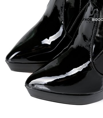 Giaro Giaro Platform thigh boots SPIRE in black shiny