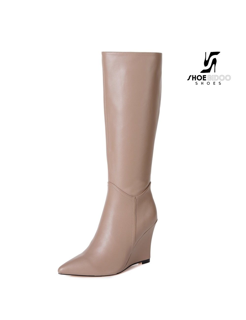 Giaro Giaro knee boots with wedge heel ELLA in taupe