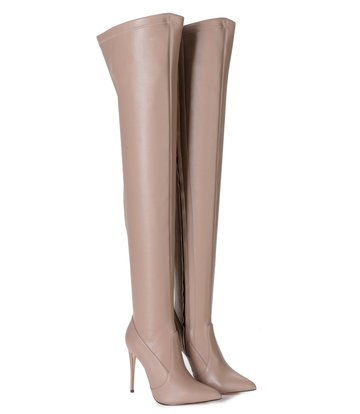 Giaro ARABELLA | TAUPE MATTE | THIGH BOOTS | Italian Style