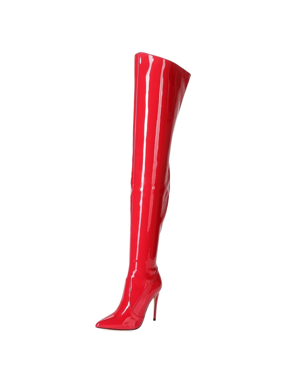 Giaro ARABELLA | RED SHINY | THIGH BOOTS | Italian Style