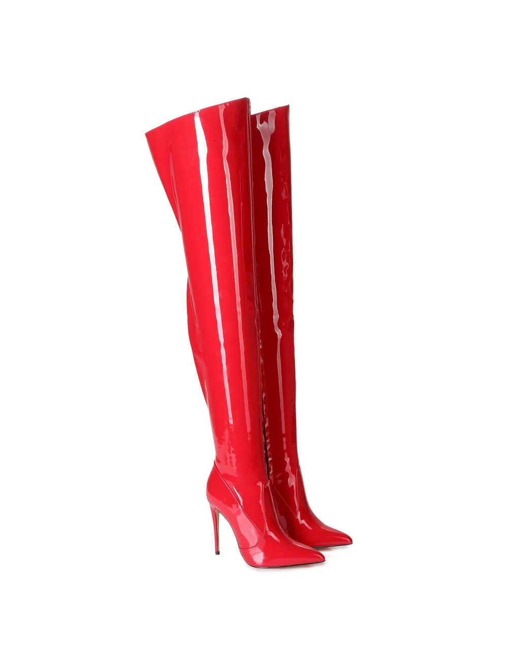 Giaro ARABELLA | RED SHINY | Oberschenkelstiefel | Italienischer Stil