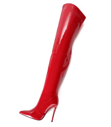 Giaro ARABELLA | RED SHINY | THIGH BOOTS | Italian Style