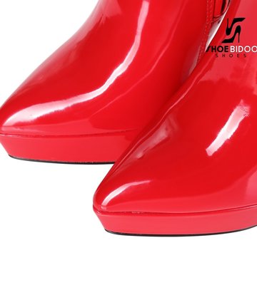 Giaro Giaro Platform knee boots SARAYA in red shiny