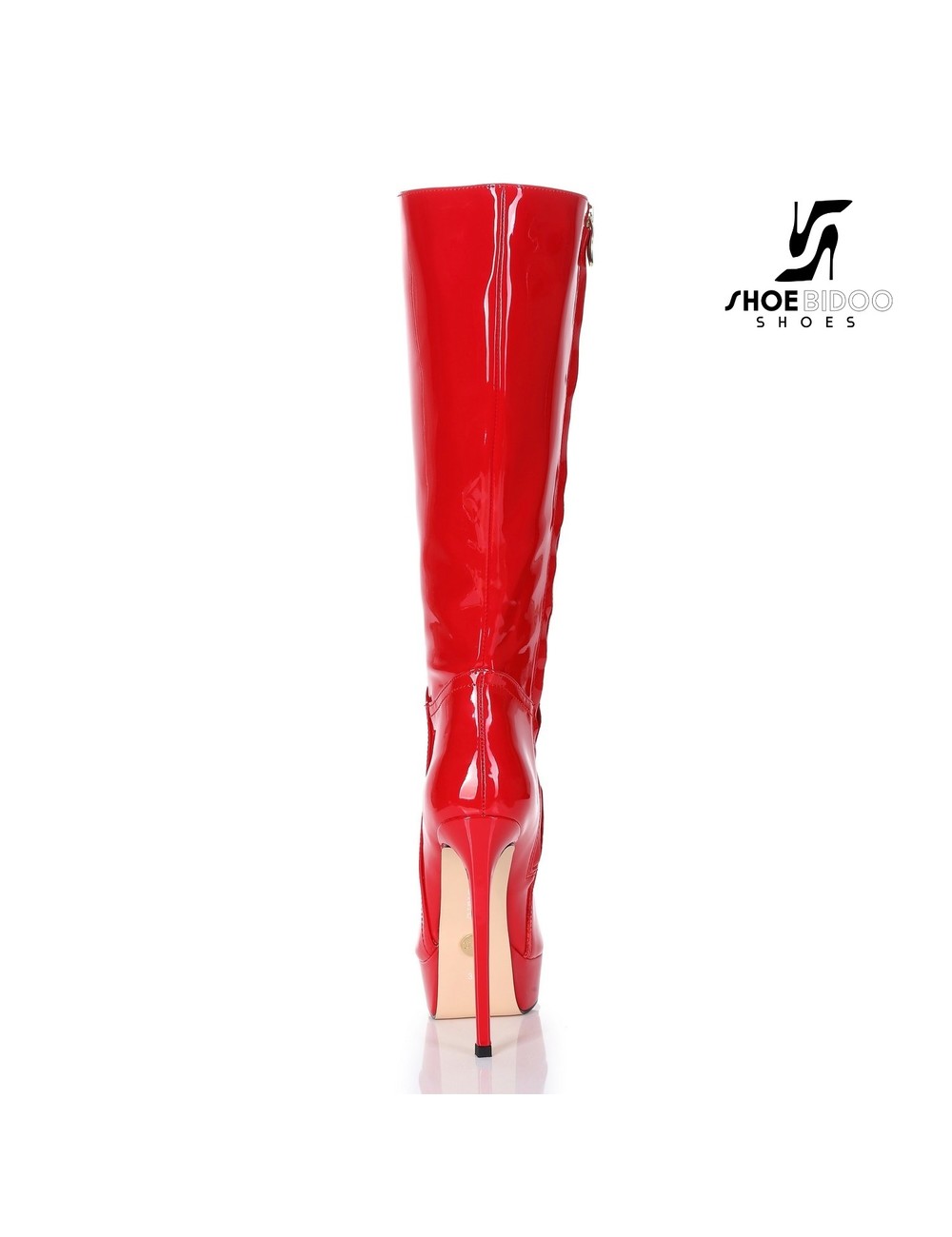 Giaro Giaro Platform knee boots SARAYA in red shiny
